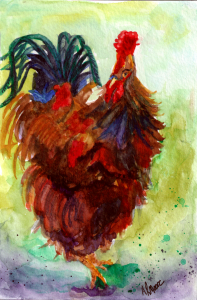 Chicken Watercolor Prints available $35